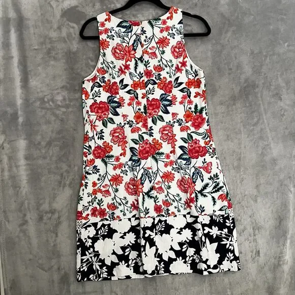 Eliza J women Sleeveless Dress Floral Shift Size 8 Knee Length - Picture 9 of 12